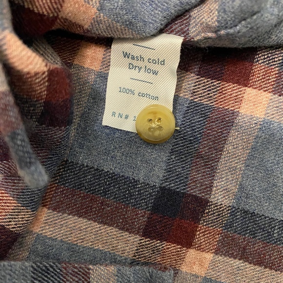 Marine Layer Meadow Button Down Blue Plaid Shirt Size S NWT - Picture 10 of 11